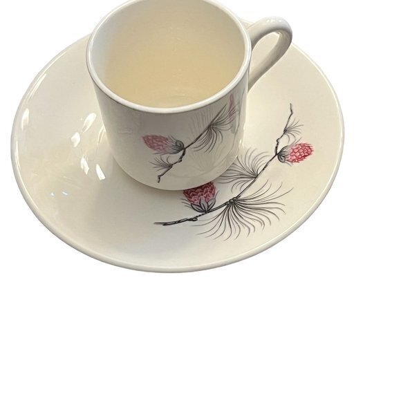 Vintage 1960's Cannonsburg Wild Clover Demi Cup and Saucer EUC CottageCore Indie - Picture 14 of 14